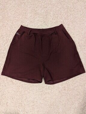 Maven Thread Burgundy Work Hard Play Hard Trouser Shorts - L